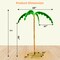7 Feet LED Pre-lit Artificial Palm Tree Decor with Light Rope Perfect for Indoor-Outdoor Use